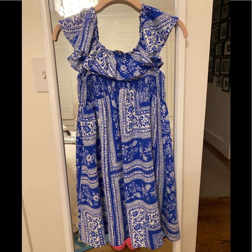Blue and white Zara Dress!!